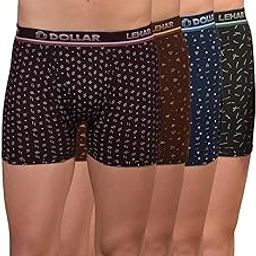 dollar Lehar Mens Combed Cotton Trunk - Pack of 4 - Actual Print May Vary-picture-39