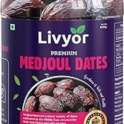 Livyor Medjool/Medjoul Dates - 800 grams | Khajoor | Khajur Dry Fruits | Jumbo size | High Fibre Dry fruits | Fresh and delicious | Pack of 1-image-59