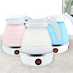 Swastik Store Travel Foldable Electric Kettle Fast Boiling Food Grade Silicone Beautiful Design Collapsible, Portable, Foldable Boil Dry Protection 600ML for Most Travel and Home-image-27