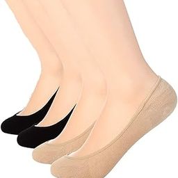 Women's No-Show Cotton Socks (Pack of 2) (PL-NOSHOWSOCKS-BL/BG_Multicolour)-image-3