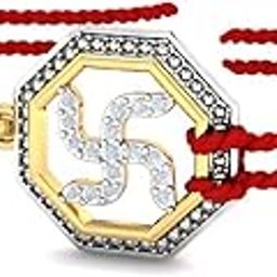 18K Agni Rakhi cum Pendant for Brother-image-88