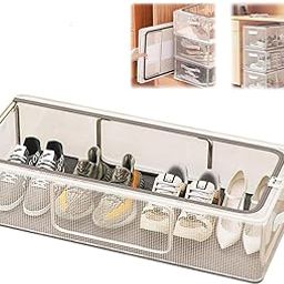 Calyrex Shoe Storage Box, Clear Plastic Stackable, Popular Shoe Organizer Containers with Lids, Multicolor, 23.6 x 11.8 x 6.3 inches, Perfect for Shoes, Clothes, Books, Seasonal Items, Crafts-picture-21