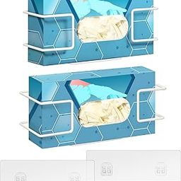 THYGIFTREE Glove Box Holder Wall Mount Dispenser, 2 Pack Metal Rack for Rubber Latex Gloves & Facial Tissue-29