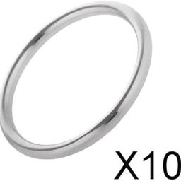 HEAVENGLOW 10x Stainless Steel O Round Rings Circle Craft Webbing Boat 4x30mm-image-3