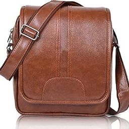 Stylish PU Leather 1 Compartment Sling Bag/Cross Body/Travel/Office/Messenger/Business/One Side Shoulder Bag for Men & Women (Capacity - 7L)-picture-5