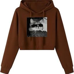 Crop Hoodie Sweatshirt Women Cute Casual Trendy Stylish Latest White Black Pink Lavender Beige Brown Girl 399 499 Under-image-97