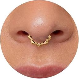 16G Septum Ring Hinged Septum Clicker Nose Ring Septum Piercing Jewelry-29