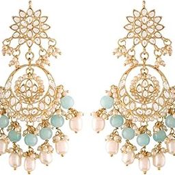 Traditional Handcrafted Kundan & Pearl Chandbali Earrings for Women-34