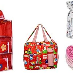 Trendy Dukaan™ - New Born Baby Gift Set for 0-12 Month Baby (Bag, Wardrobe, Napkins) - Baby Shower Gift Set (Colour and Design May Vary) (9 Piece Set - Premium)-image-91