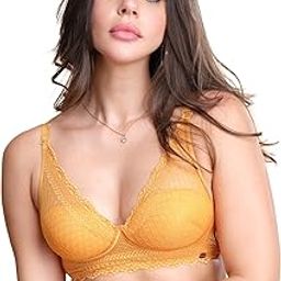 Innovations Pure Ease, Cloudsoft Cup, Women's Longline Comfort Lace Plunge Bra - No-Pinch, No-Dig, Padded, Wirefree, High Coverage - F125-picture-16