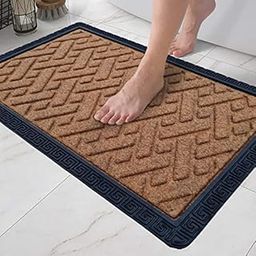 Polypropylene Anti-Skid Rubber Door Mat, Rectangular, Dark Brown, 60 Centimeters, 40 Centimeters-21