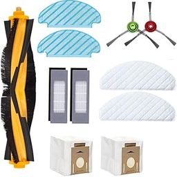 CRYSENDO Replacement Parts Kit for E-covacs D-eebot T8+ /T9+ /N8+ /N8 Por+ /N10 | Robot Vacuum Accessories Set | Hepa Filters, Bristle Brush, Mop Cloths, Side Brushes, Disposable Covers & Dust Bag-picture-15