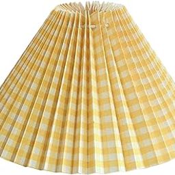 Enakshi® Pleated Lampshade Cloth Table Ceiling Light Shade Bedroom Fabric Yellow Grid|Home & Garden | Lamps, Lighting & Ceiling Fans | Lamp Shades-11
