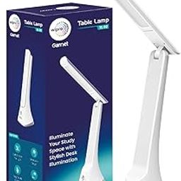 Wipro ABS 6W Rechargable Table lamp with 3 Grade dimming (TL2), USB-C Charging|LED Portable Desk lamp for Study|Easy Touch Control|Adjustable Light Head|Premium Texture Design|Pack of 1, White-22