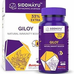 Siddhayu Giloy Tablets, Guduchi Tablets (From the house of Baidyanath) | Natural Immunity Booster | Helps in Blood Purification | (60 + 20 Tablets Free)-image-55