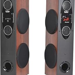 DJ STONE Whale 10004 Multimedia Party Tower Speakers, Dual 10-inch Woofers, 4-inch Speakers, Tweeters, Bluetooth, AUX, USB, Made in India-1
