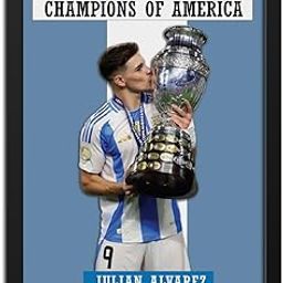 inspire TA Julian Alvarez Argentina Copa America photo Wall Paintings For Football Fan Room Cafe Wall Frame, Laminated photos With Black Frame (12 X 9 INCHES)-image-59