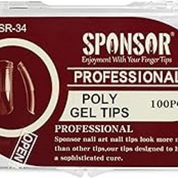 Sponsor 100 Pcs Poly Gel False Nail Tips | Full Cover Dual Form Tips for UV Gel & Acrylic Nail Extensions | Transparent Nail Art Molds for DIY & Salon Use-image-10