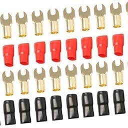 Club Bollywood® 4x10 Pairs 8 AWG Car Audio Power Ground Wire Fork Terminal Connector Brass|Motors | Parts & Accessories | Car & Truck Parts-24