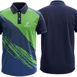 Lookswala Unisex Adult Cricket Sportswear Collared Neck T Shirt with Polyester Half Sleeves | New Look Style Digital Print Design T-Shirt-image-70