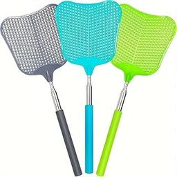 kyraton Extendable Fly Swatters, Strong Fly Killer, with Stainless Steel Telescopic Handle 26cm to 65cm, Retractable Fly Swatters for Indoor Outdoor-29