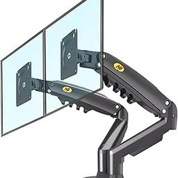 SYGA NB F160 Dual Monitor Desk Mount, Gas-Strut Arm for 17-27 inch Screens, 9kg Load Capacity per Arm, Black-picture-9