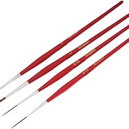 ARROLLIANT Fine Detailing Brush for Painting,Long Liner Rigger Brush Set of 4 pcs for Artists Acrylic, Oil, Watercolor & Gouache - Handmade Paint Brush Set Synthetic Squirrel Hair (Wood)-image-38
