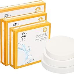 PATIKIL 300Pcs 7cm 9cm 12.5cm Qualitative Filter Paper Circles, Medium Speed Round Laboratory Filter Paper Chemical Industrial Oil Testing Funnel Filter Paper-image-4