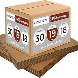 Robustt 5 Ply 30"X19"X18" Cardboard Boxes for Packaging (Pack of 3) | Brown Corrugated Box for Packing | Shipping | Home Shifting | Parcel | Courier Packing box | Large Carton Box-17