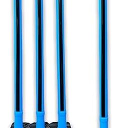 Cricket Stumps Set - 4 Stumps + 2 Bails + 2 Stand Full Size 30/32" (ST WSBLU + 1BLU)-picture-4