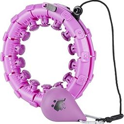 Avivos Smart Weighted Hula Hoop for Adults, Weight Loss, Non-Fall Fitness Ring with 24 Detachable Knots, Adjustable Weight, Noiseless Auto-Spinning Ball, 2 in 1 Abdomen Fitness Massage…-image-29