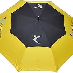 GolfBasic Full EP Coated Automatic Open Double Canopy Golf Umbrella (Yellow/Black)-50