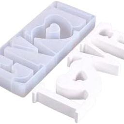 Large 3D Love Silicone Mould | Chocolate Resin DIY Table Decoration Word Sign Molds Romantic Resin Silicone Mould-image-28