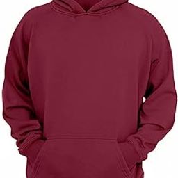Men's Hooded Neck Loopknit Plain Sweatshirt with Side Pockets (Color Black)-image-8