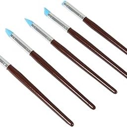 FineDecor Silicone Modeling Tool Set (5 Pcs), Fondant/Gumpaste Tool 5PCS 5 Size Rubber Tip Silicon Brushes Pottery Clay Pen Shaping Carving Tools - FD 3002-picture-23