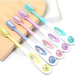 FunBlast Kids Toothbrush Cute Tooth Brush, Pack of 5 Pcs, PBT Soft Bristles Toothbrush for 3-12 Years old Children, Manual Toothbrush for Kids - Multicolor-18