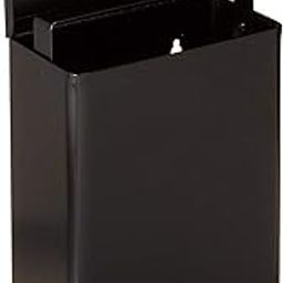 INDIAN DECOR 500788 Sanitary Napkin and Tampon Disposal Receptacle, Surface Mount, Steel, Black, Liner held in Place with Bracket-image-38