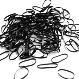 Needs Pack of 100 Small Elastics Stretchy Hair Tie Ponytail Hair Rubber Band Holder for Women (Black) (pack of 100)-image-14