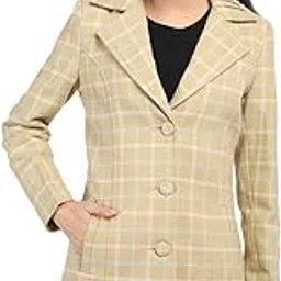 honnete Single Breasted Wide Check with Two Pockets Warm Coat For Women Use For Winter Fashion-picture-42