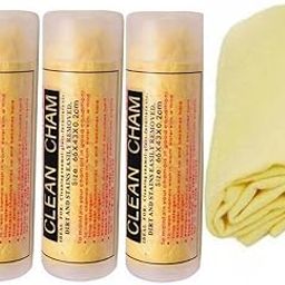 Clean Cham® Liquid Absorbing Chamois Cloth for Car Cleaning Microfiber Cloth Big 3 Piece 66 CM x 43 CM-image-22