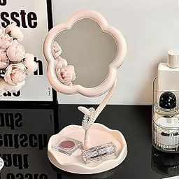 Vaisag house Tabletop Flower Vanity Mirror for Girls & Teens Pretty in Pink with a Sturdy stem Doubles as a Mirror and Accessory Holder-image-51