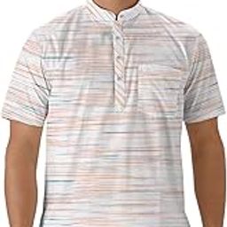 Men's Khadi Cotton Short Kurta, Front Pocket, Horizontal Design-image-56