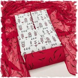 pandadi saree Women's Slub Cotton Printed Unstitched Dress Material-picture-40