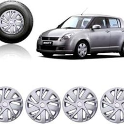 Cranzo Car Wheel Cap Silver Set of 4 Pieces For Maruti Suzuki Swift VXI 14 inch-image-59