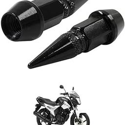 LOVMOTO Universal Spiked Valve Caps,Aluminum Alloy Dustproof and Waterproof Tire Valve Stem Caps, Suitable for Cars, Trucks and Motorcycles (2PCS Black) Comfortable with SZ-r-image-97