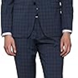 Men's Polyester Blend Three Piece Suit-Dress Set (LPSUMSLFA69883_Blue-picture-12