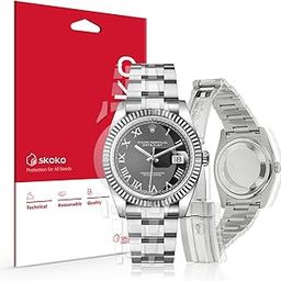 skoko 2 Pack Full Body Protective Film Compatible with Rolex Dayjust 36mm, Glossy Clear Skin, Full Coverage, Anti Scartch, Easy Installation-image-29