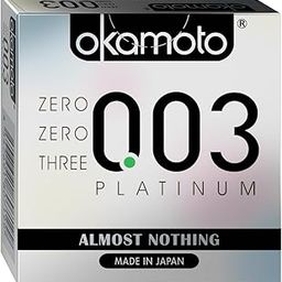 Okamoto Condom | Thinnest Latex Condoms for Men | Premium Japanese Condoms | Made In Japan | 0.03 mm thin | 003 Platinum (3pcs Pack)-image-22