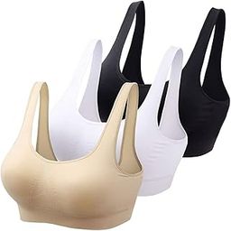 Pack of 3 Nylon & Spandex Women's Non Padded Soft Feel Wireless Sports Cami Air Bra Stretchable Free Size-picture-44