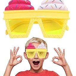 Party Propz Kids Icecream Theme Funny Glasses - 1pc Birthday Goggles-32